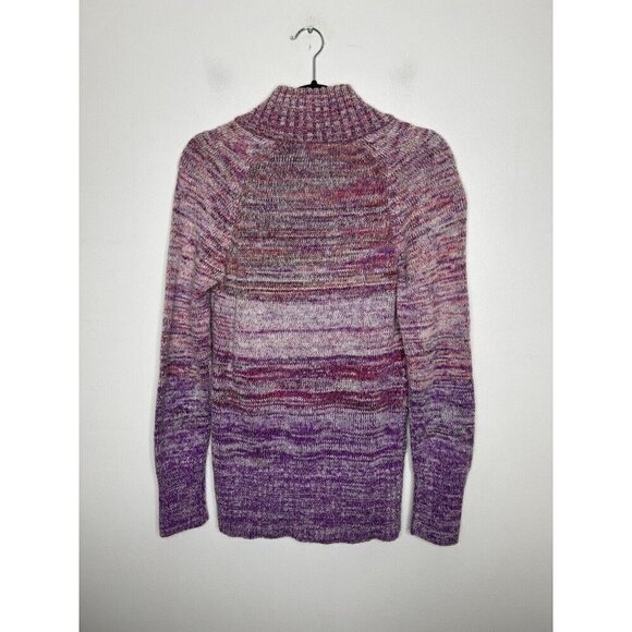 Eddie Bauer Women’s Full Zip Long Sleeve Pullover Sweater Pink Ombre Size Small - Picture 6 of 9